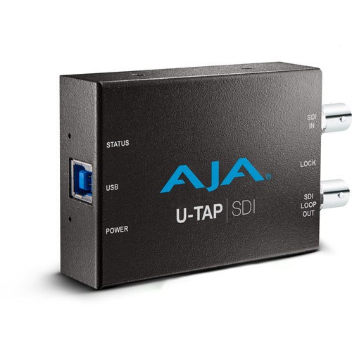 AJA U-TAP USB 3.1 Gen 1 powered SDI capture device.