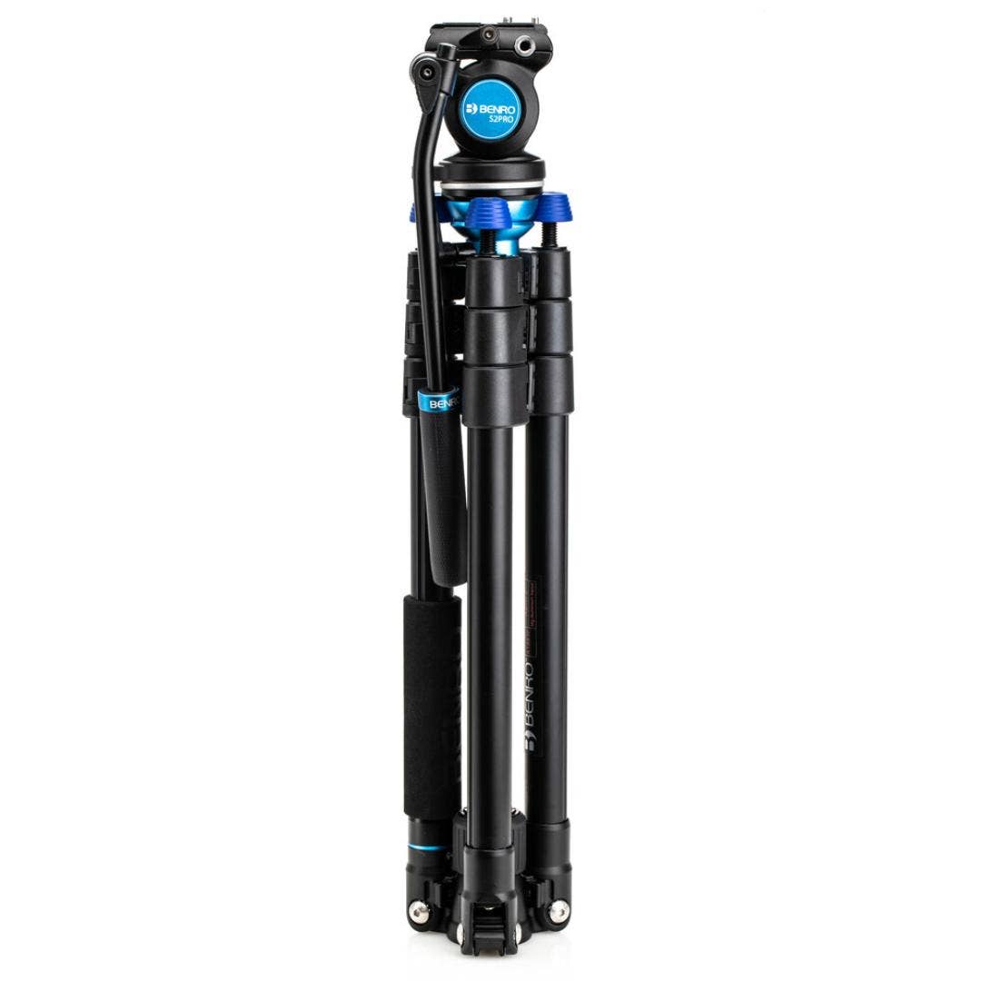 Benro A1883F Aero2 Travel Video Tripod Kit, Aluminium, Leveling Column, S2PRO Head, - additional product view