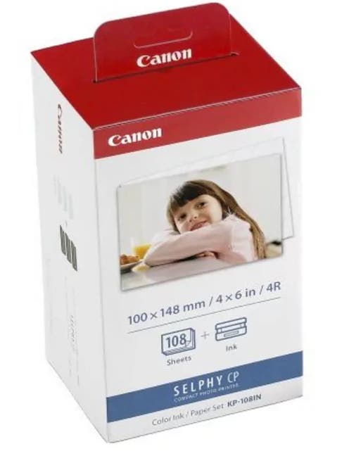 Canon KP108IN colour ink paper set, post card size 148x100mm, 108 sheets