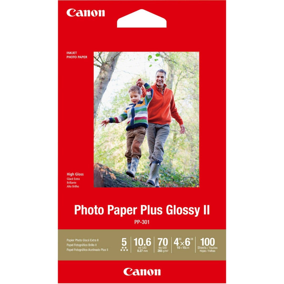 Canon PP3014X6-100 Photo Paper Plus Glossy II, 100 sheets, 265 gsm