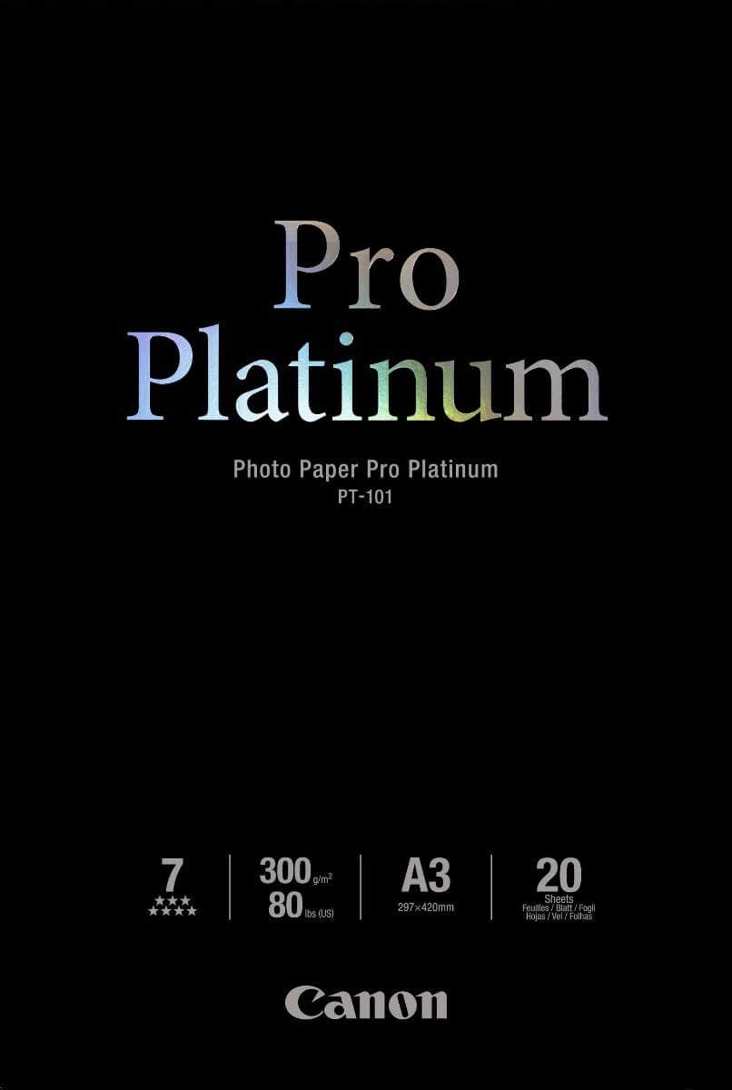 Canon Pro Platinum A3 Photo Paper, 20 pack