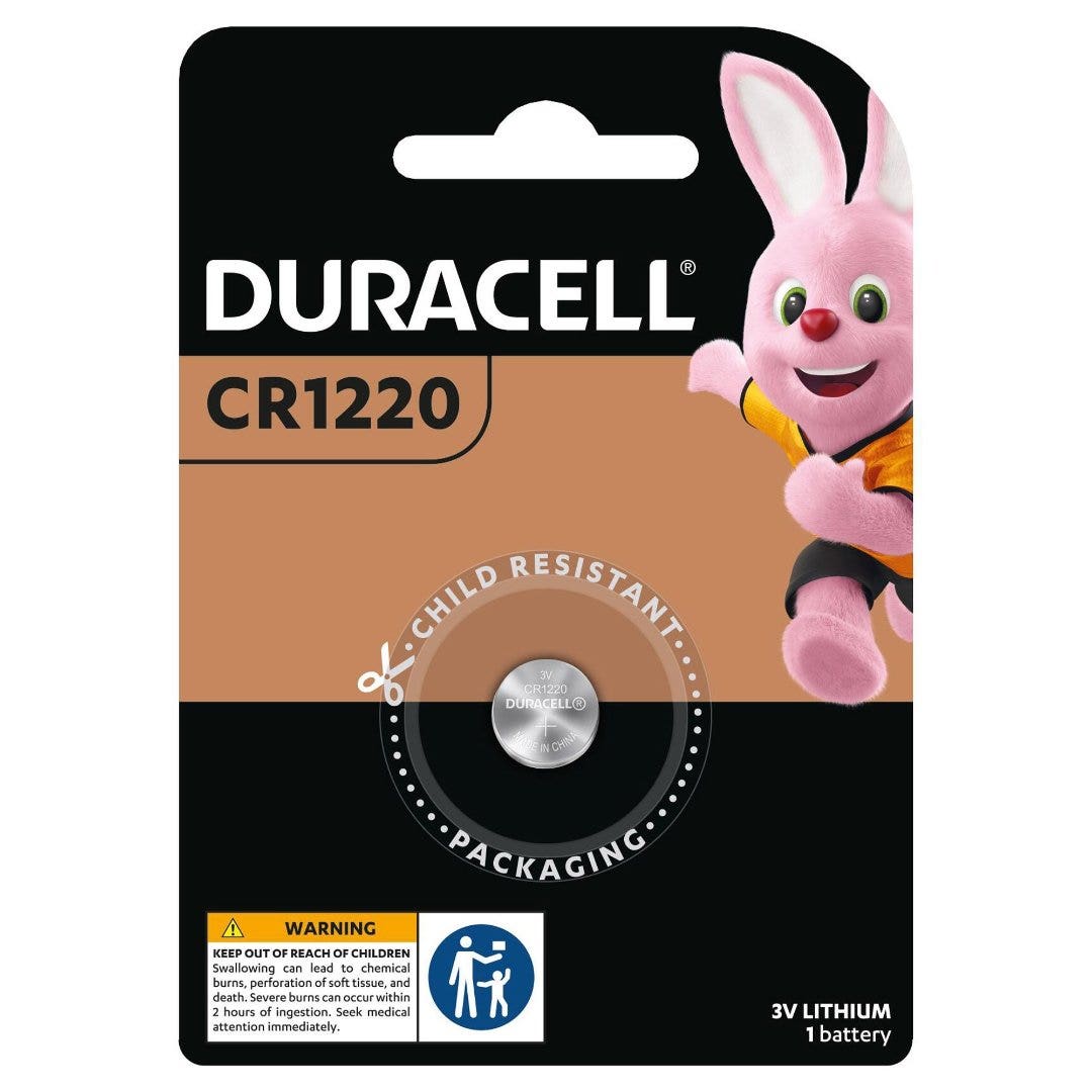Duracell Lithium Coin CR1220 Batteries, 1 Pack