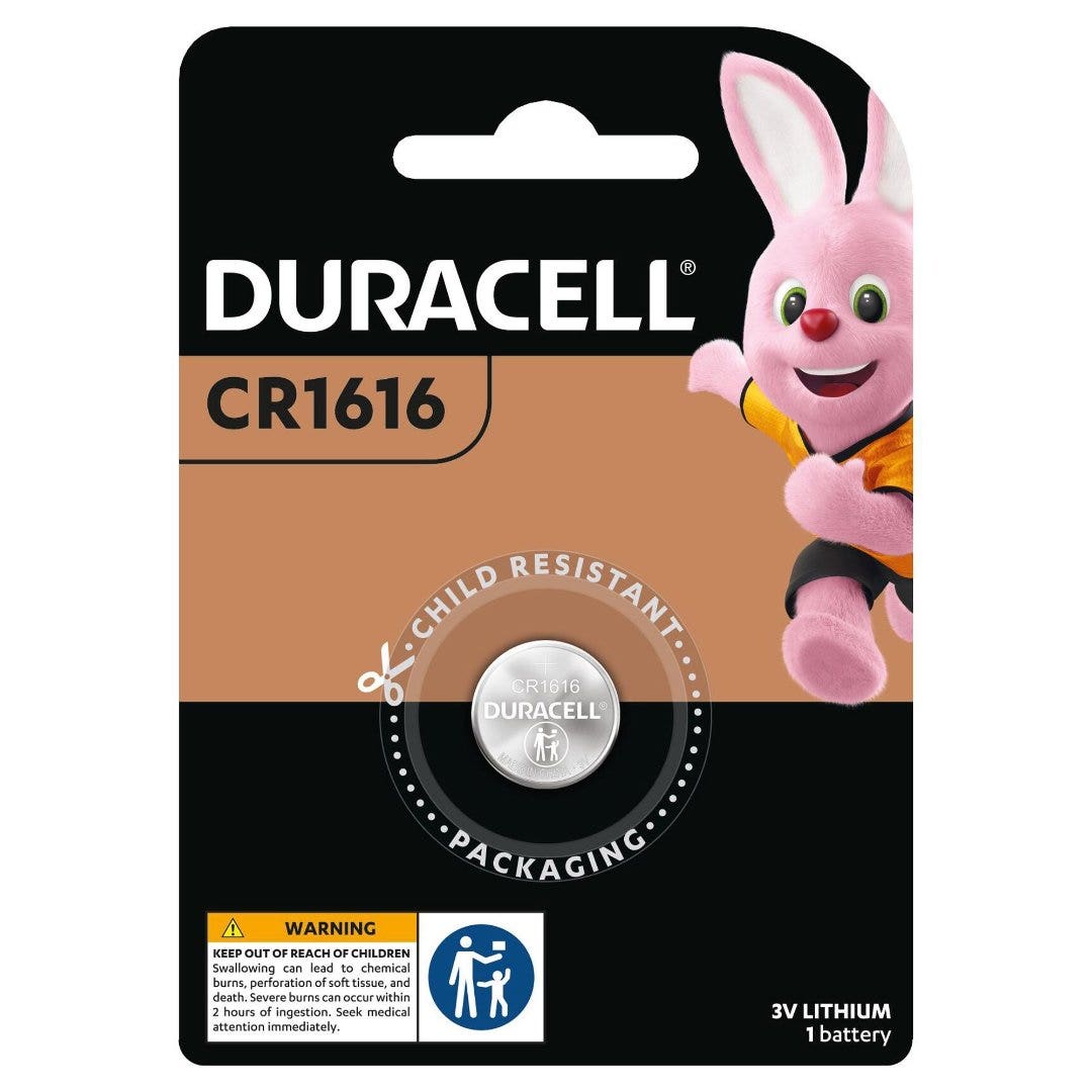 Duracell Lithium Coin CR1616 Batteries, 1 Pack