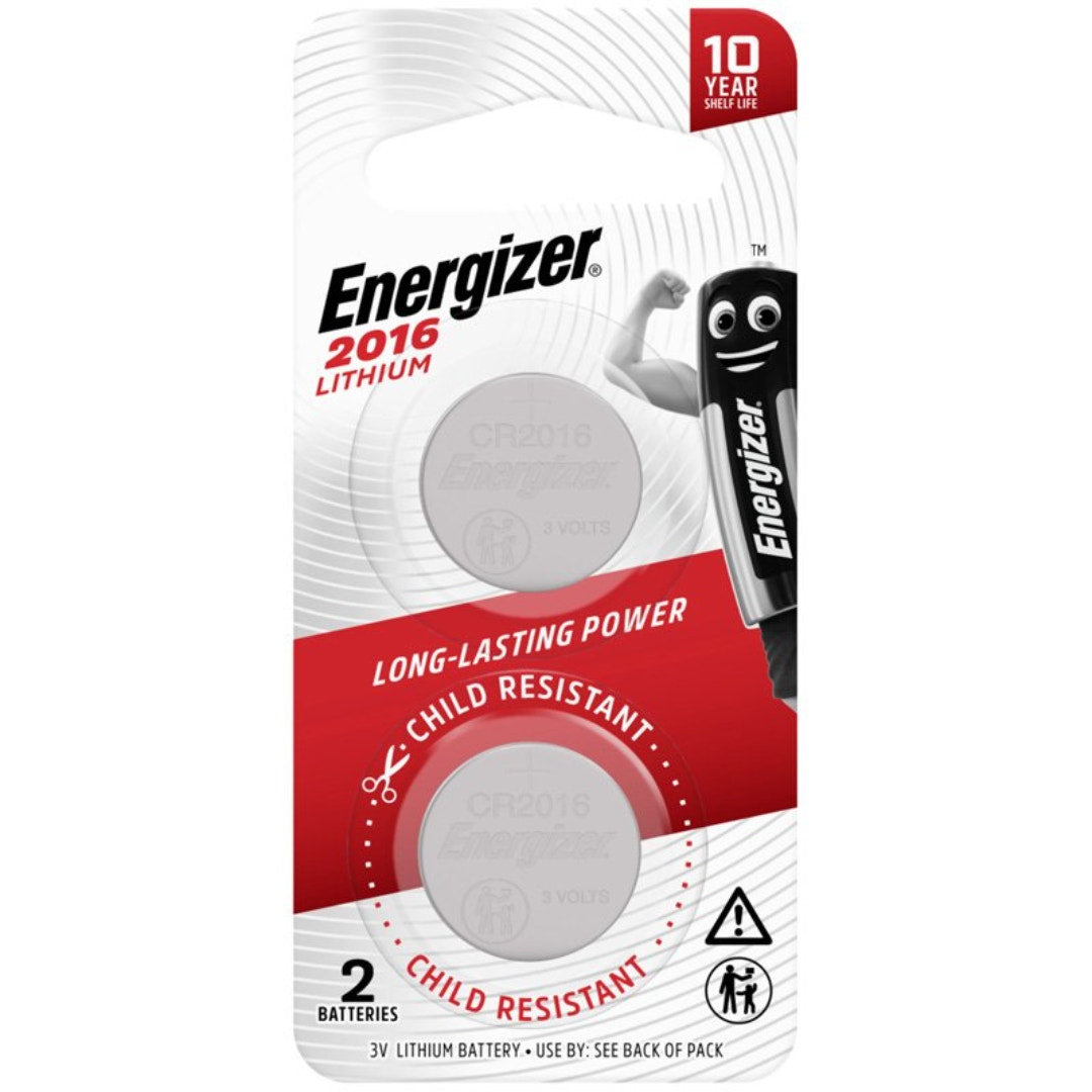 Energizer Lithium 2016 batteries, 2 pack