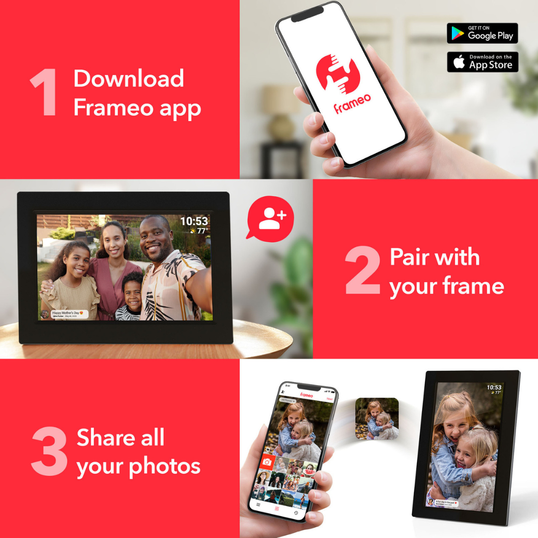 Firefly Frameo 10.1" Wi-Fi Digital Photo Frame - Glass - additional product view