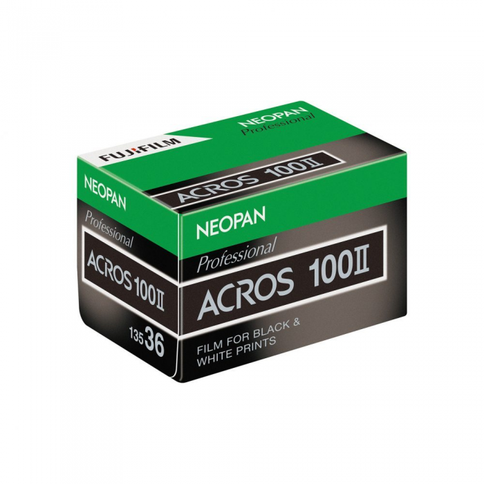 Fujifilm Neopan Acros 100II EC 35mm black and white negative film, 36 exposure.