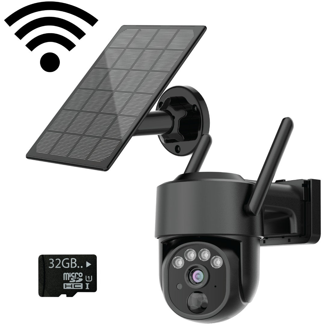 GERBER Security Camera WiFi with Solar and 32GB TF Black "Follow Me" - additional product view