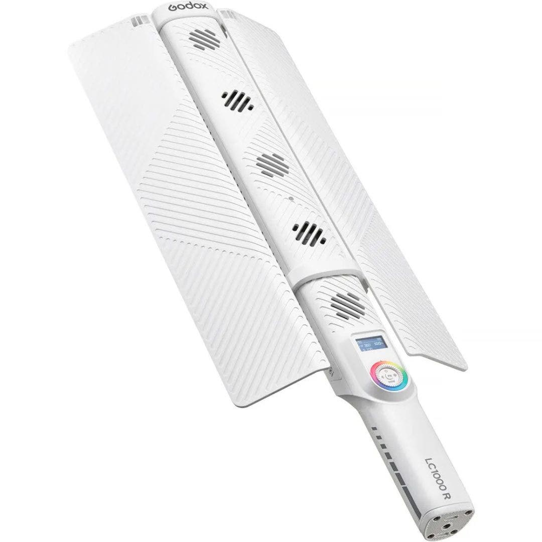 Godox LC1000R 100W RGB LED stick light with barndoor