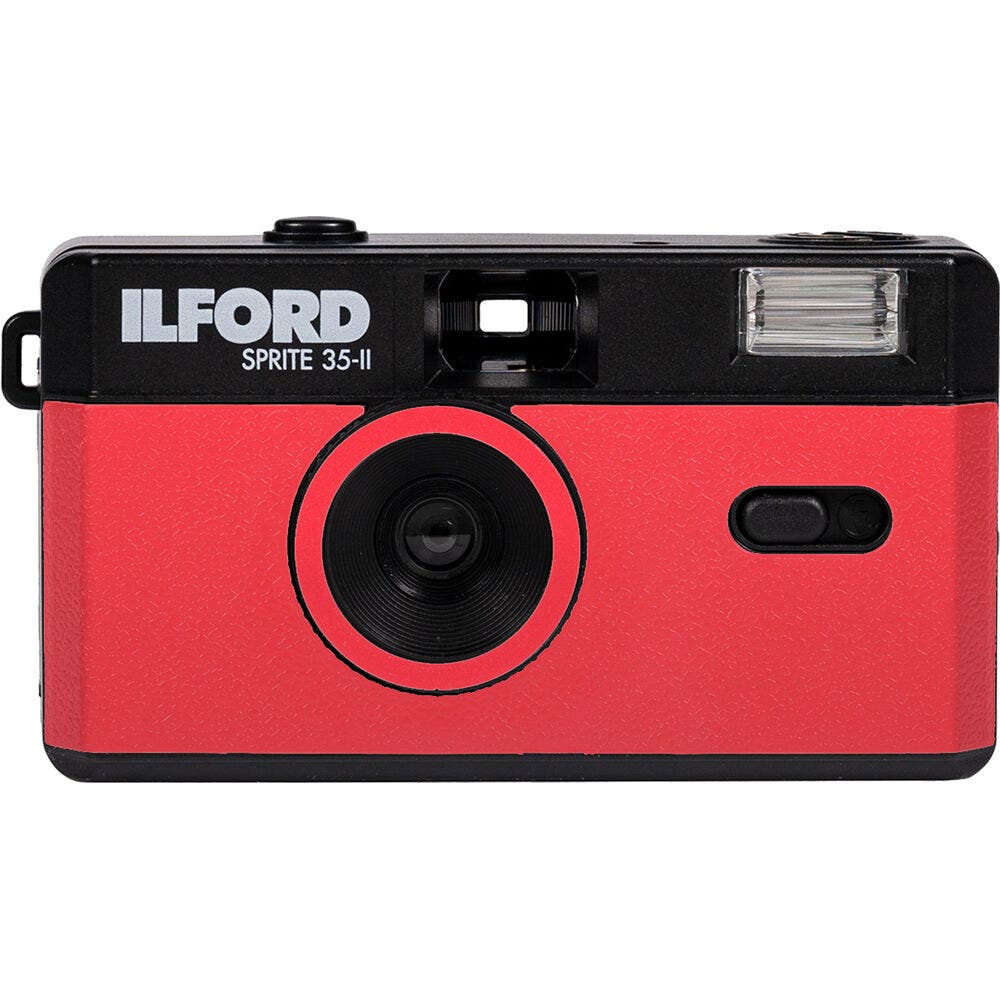 Ilford Sprite 35-II Reusable Camera - Black & Red with Ilford XP2 24 Film - additional product view
