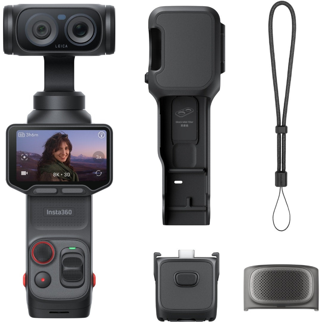 Insta360 Luna Ultra Gimbal Camera, Standard Bundle, Cosmic Black