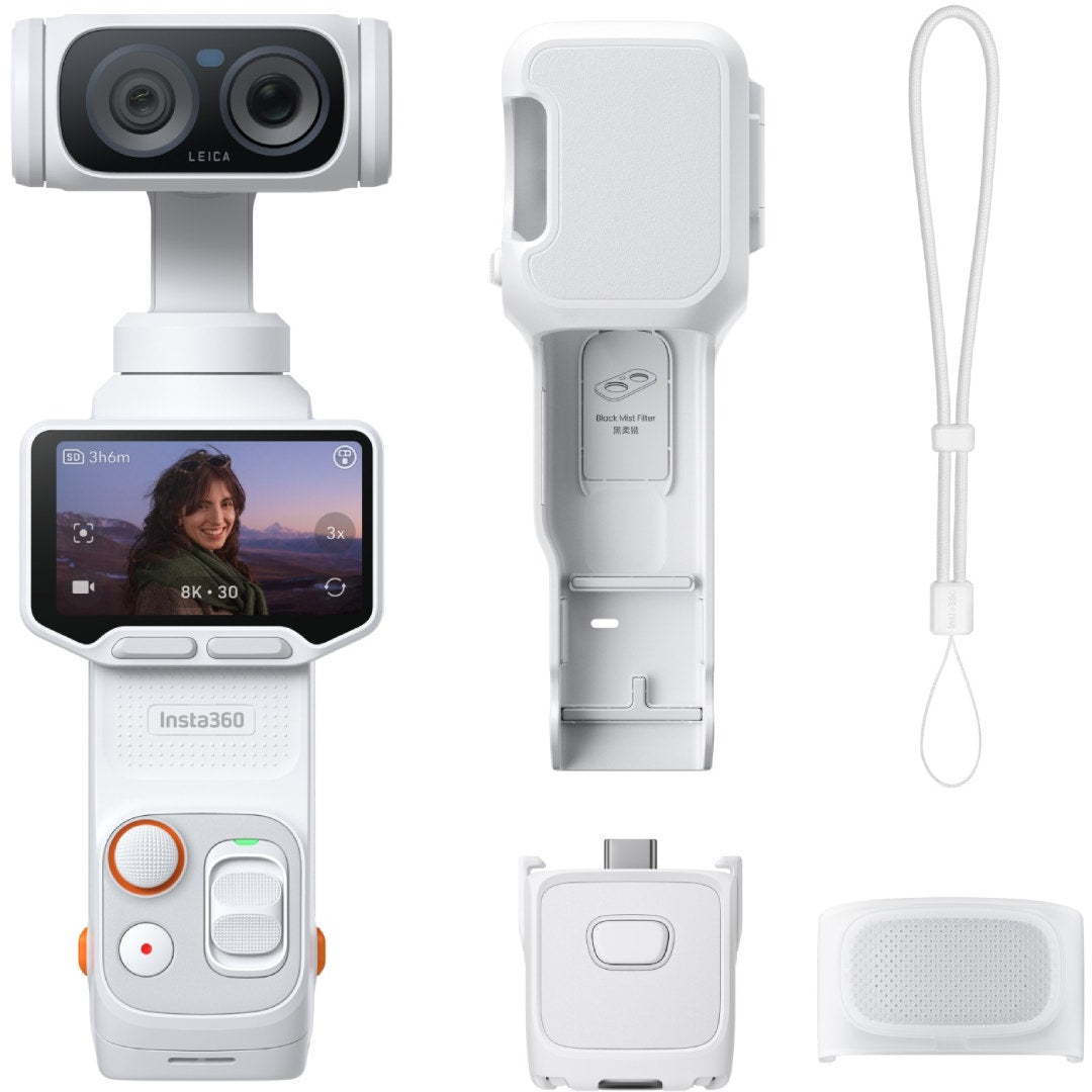 Insta360 Luna Ultra Gimbal Camera, Standard Bundle, Stellar White
