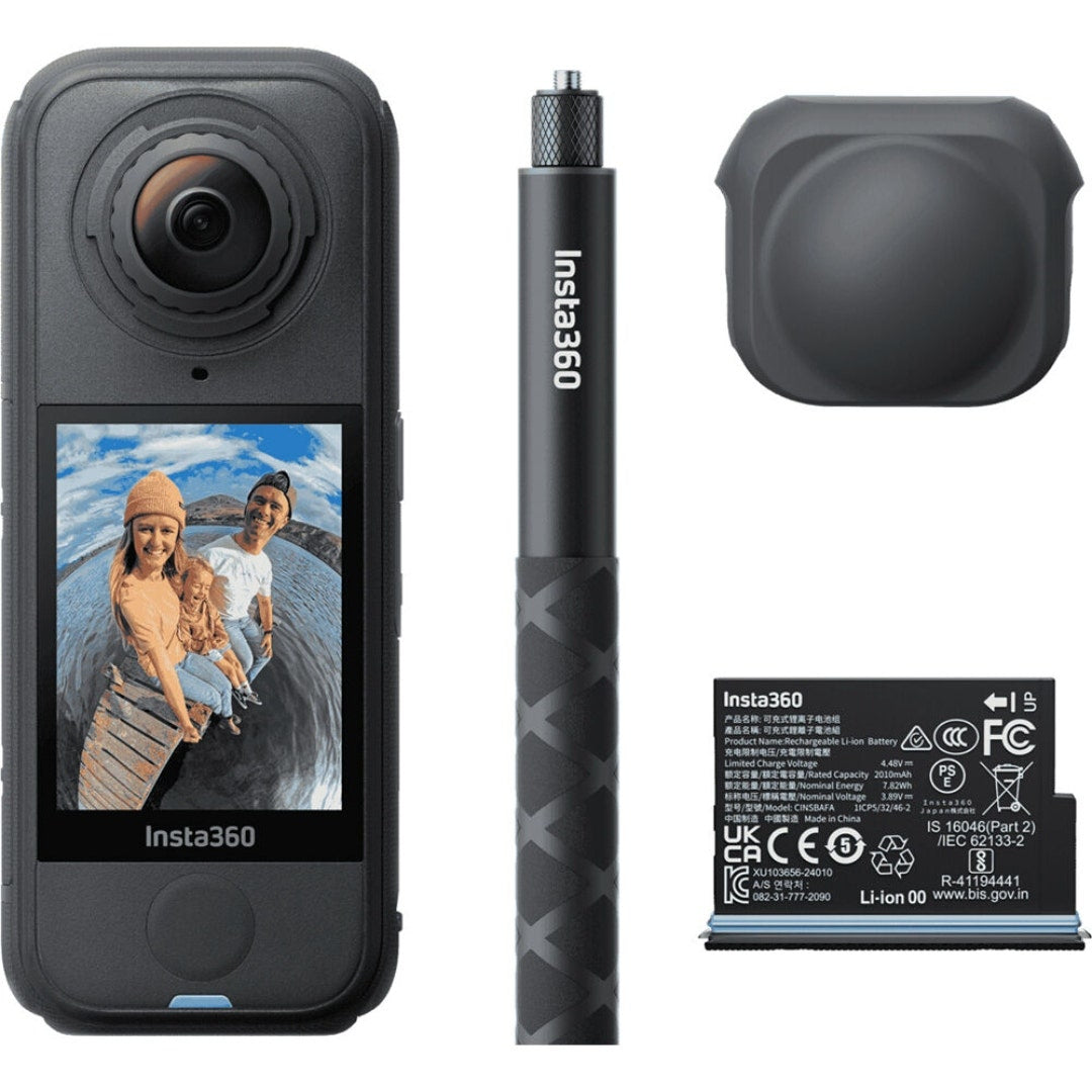 Insta360 X4 Air 360 camera starter bundle with battery and selfie stick
