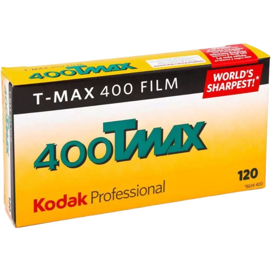 Kodak TMAX 400 ISO 120 roll black and white negative film, 5 pack