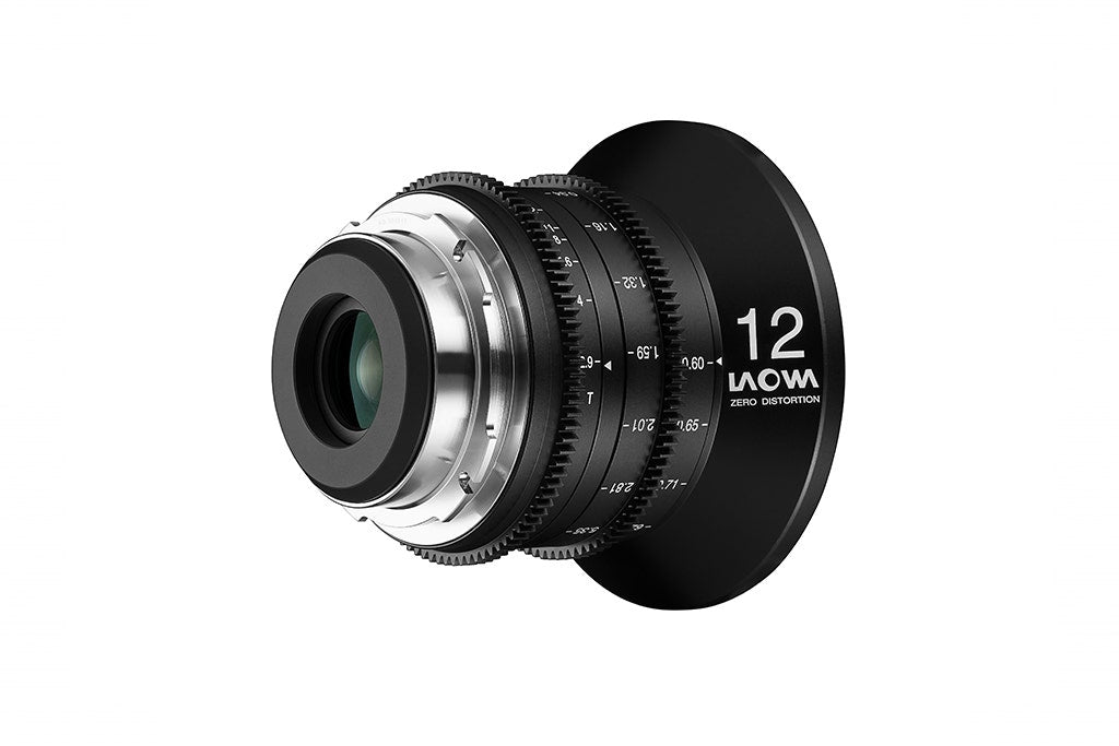 Laowa 12mm T2.9 Zero-D Cine Lens with Canon EF mount, metres version.