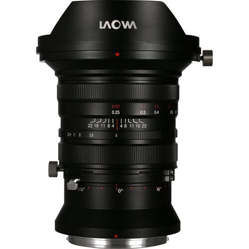 Laowa 20mm f/4 Zero-D shift lens, Fuji GFX mount.