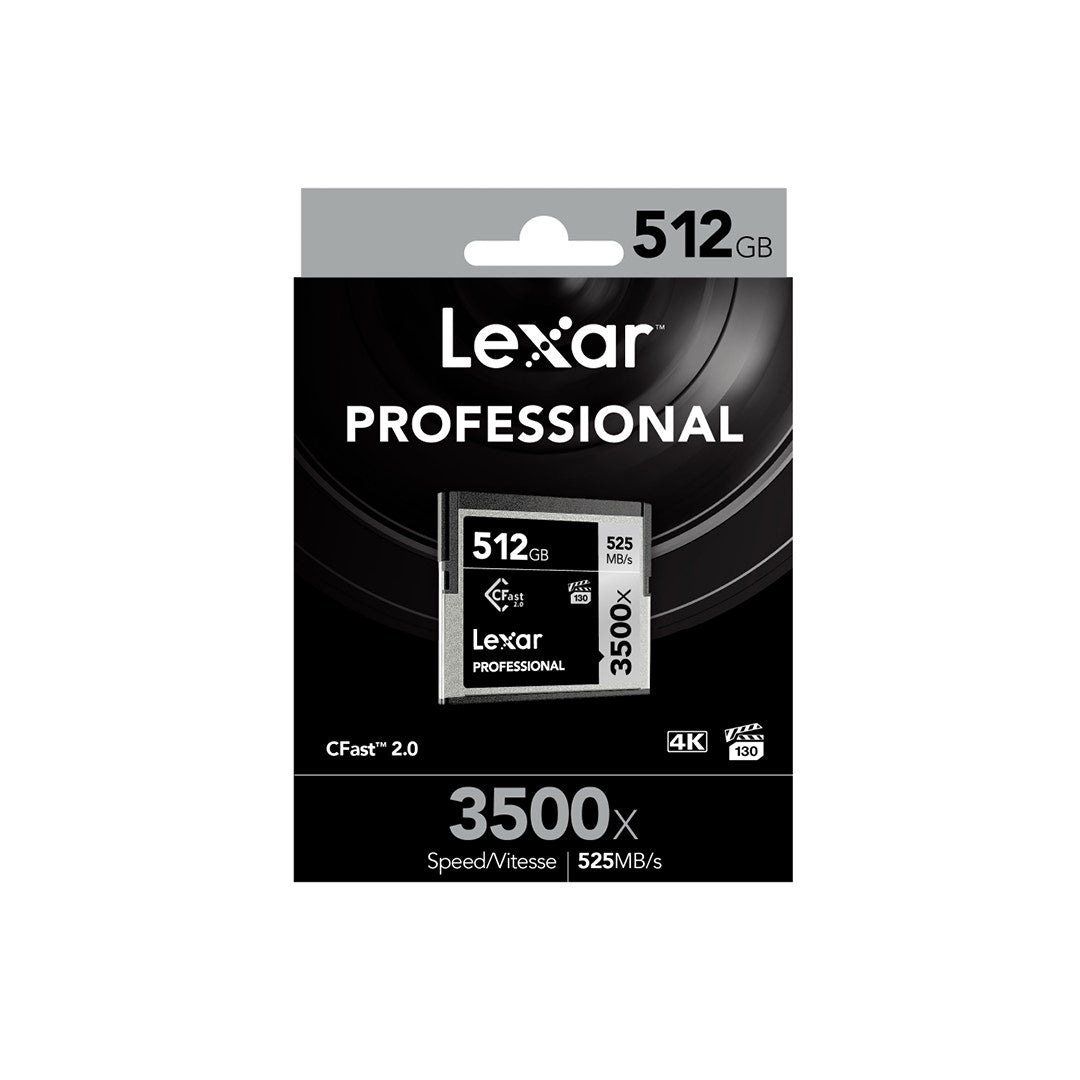 Lexar Professional 3500x CFast 2.0 512GB - 525MB/s Memory Card - additional product view