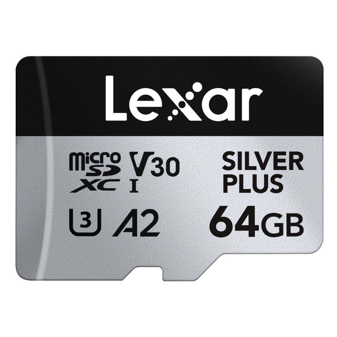 Lexar Professional 64GB Silver Plus MicroSDXC memory card