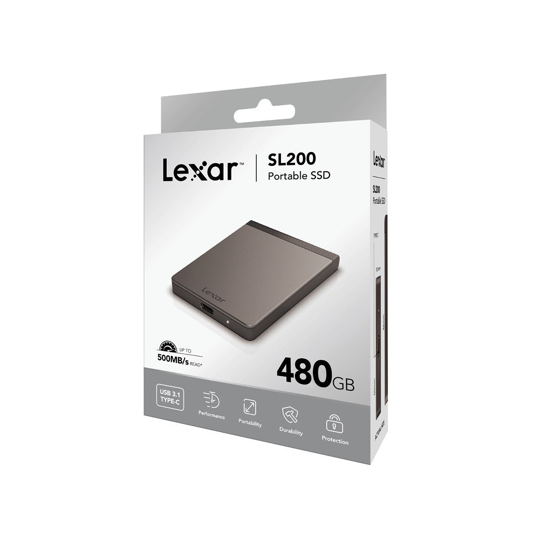 Lexar SL200 Portable Solid State Drive, 480GB