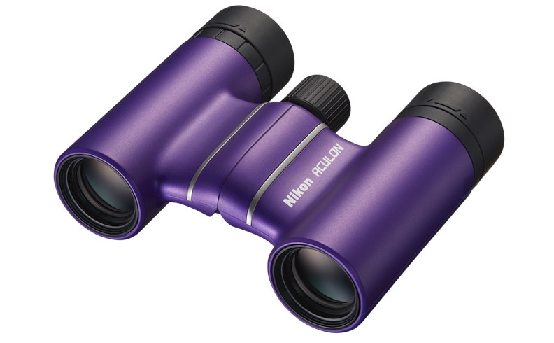 Purple Nikon Aculon T02 8x21 binocular