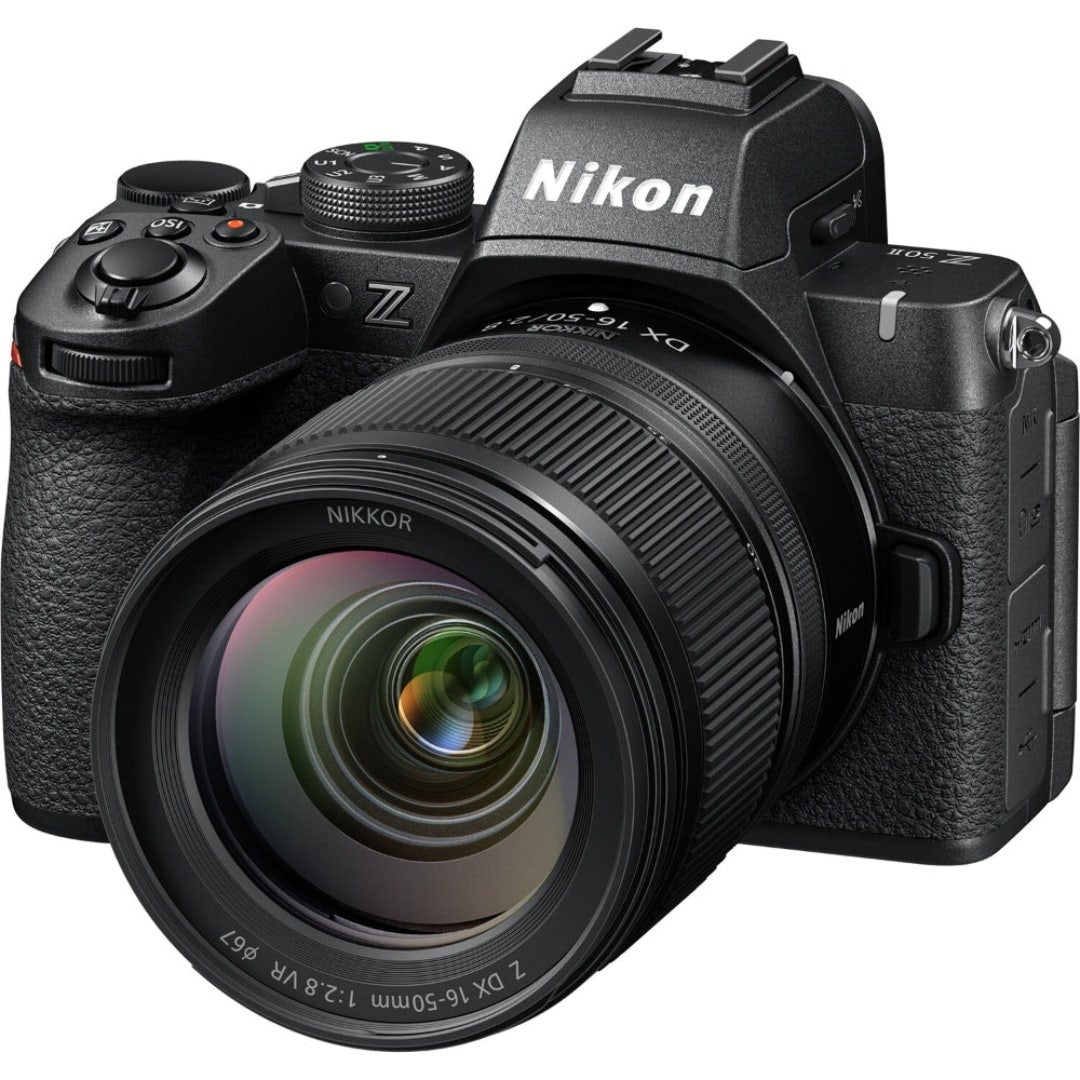 Nikon Z50II mirrorless camera body with Nikkor Z DX 16-50mm f/2.8 VR lens