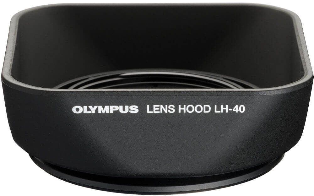 Olympus LH-40 lens hood.