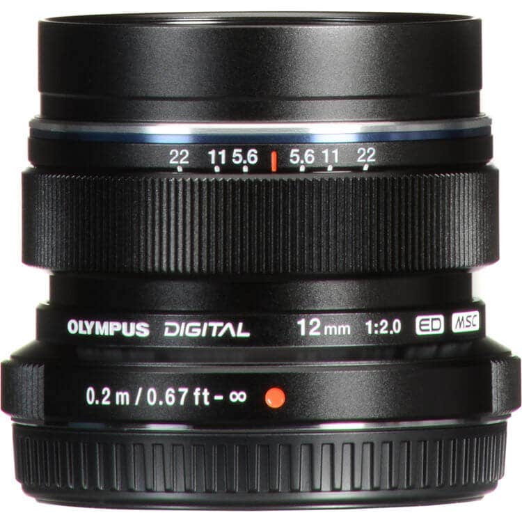 Olympus M.Zuiko 12mm f/2.0 Black Wide Angle Lens - additional product view
