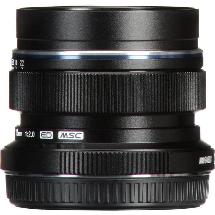 Olympus M.Zuiko 12mm f/2.0 Black Wide Angle Lens - additional product view