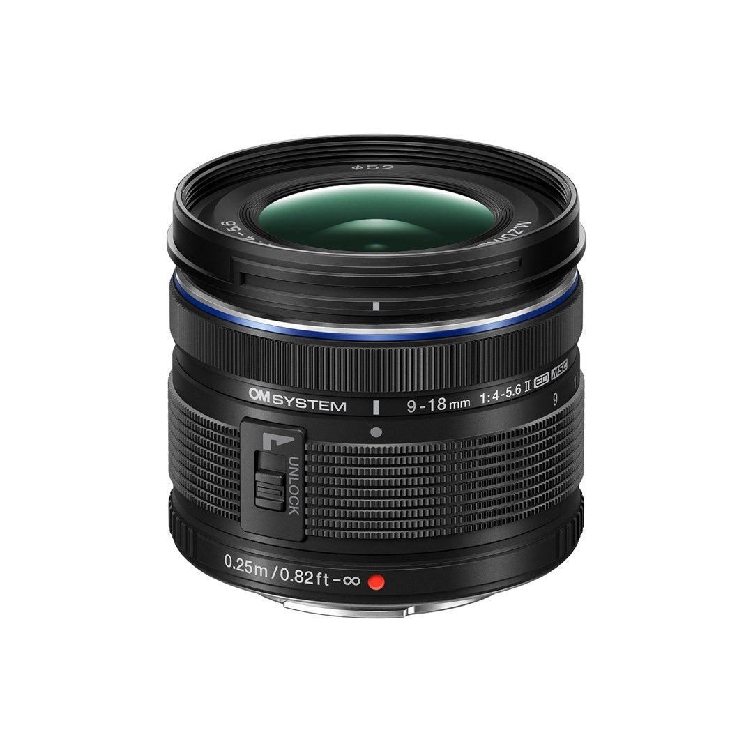 OM SYSTEM M.Zuiko 9-18mm f/4.0-5.6 II Black Digital ED Lens