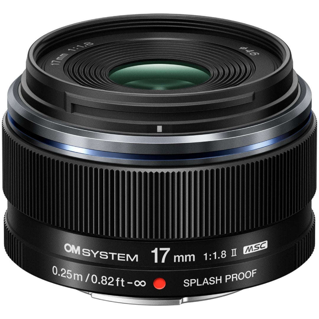 OM System M.Zuiko Digital 17mm f/1.8 II lens in black