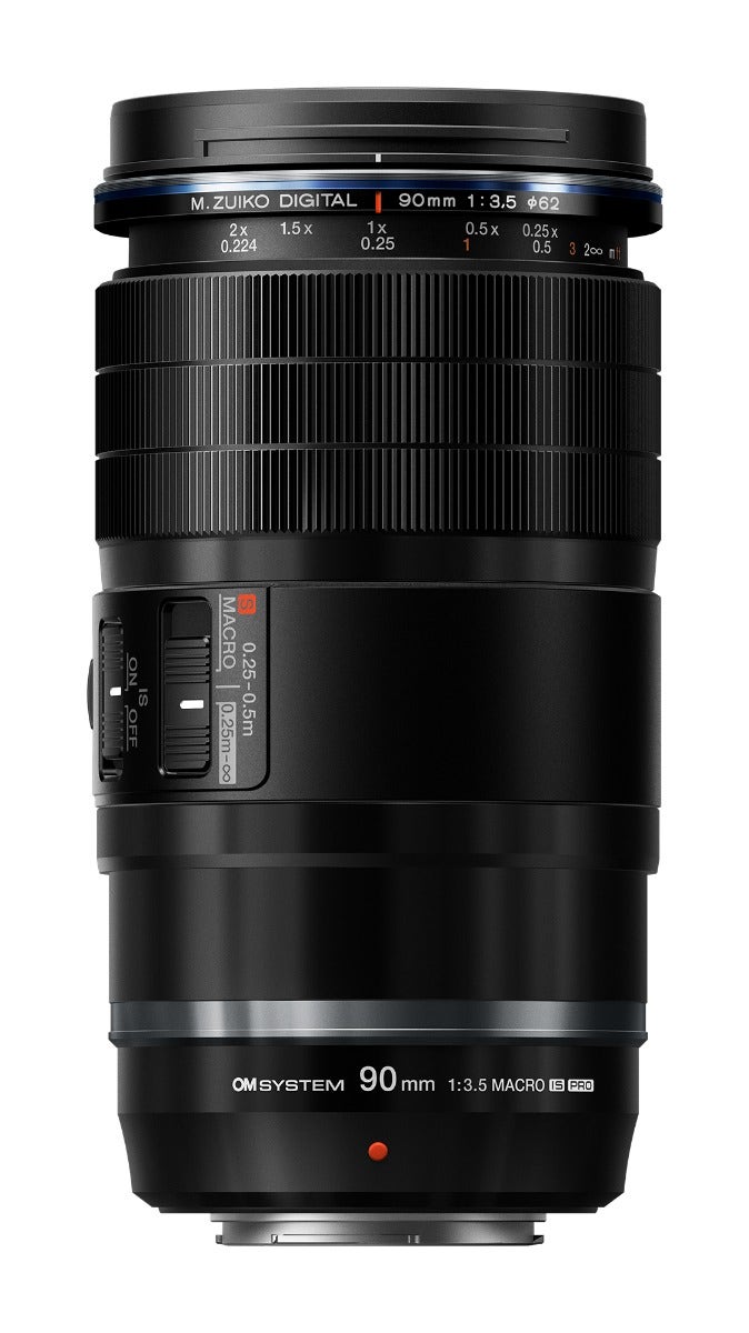OM SYSTEM M.Zuiko ED 90mm f/3.5 Macro IS PRO Lens - Black - additional product view