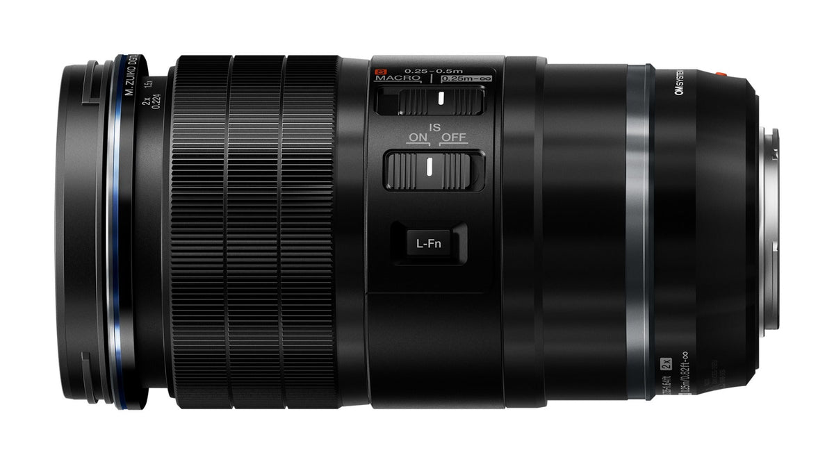 OM SYSTEM M.Zuiko ED 90mm f/3.5 Macro IS PRO Lens in black