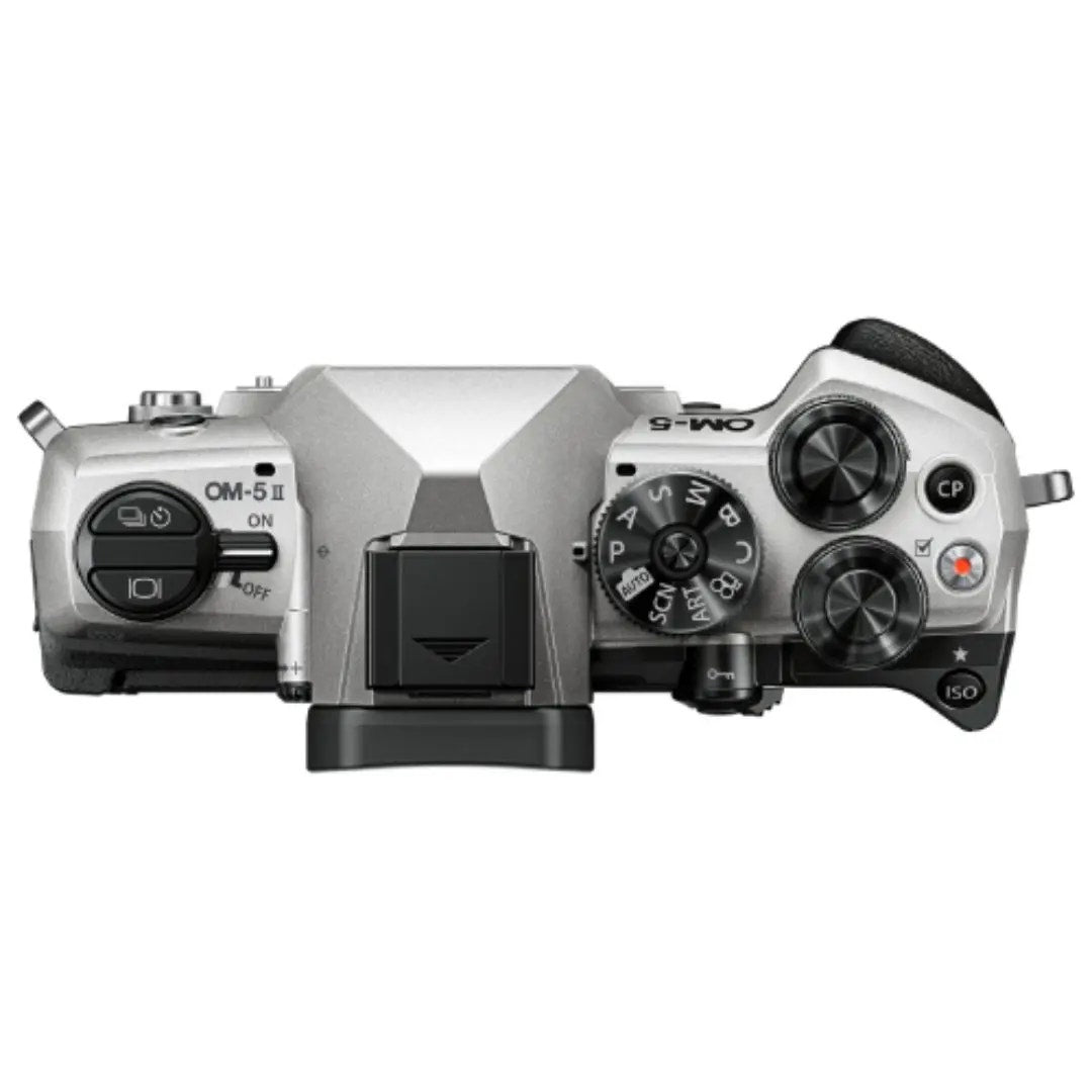OM SYSTEM OM-5 Mark II Silver Body w/14-150mm f/4 & Content Creator Accessories - additional product view