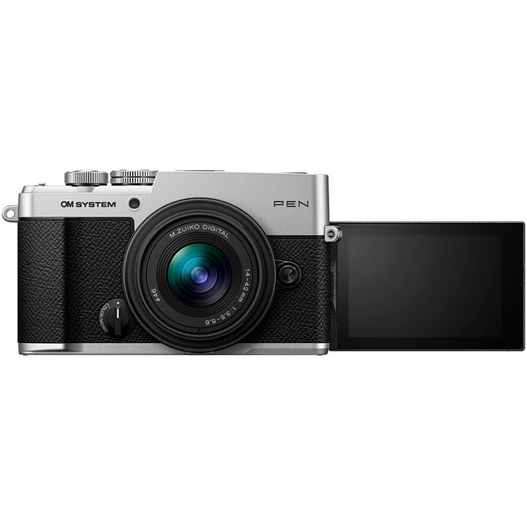 OM System Pen w/M.Zuiko Digital 14-42mm f/3.5-5.6 III Silver Compact System Camera - additional product view