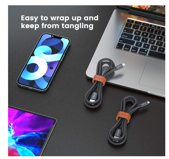 Ontekka USB-A to USB-C Cable Grey 1.2m Length - additional product view