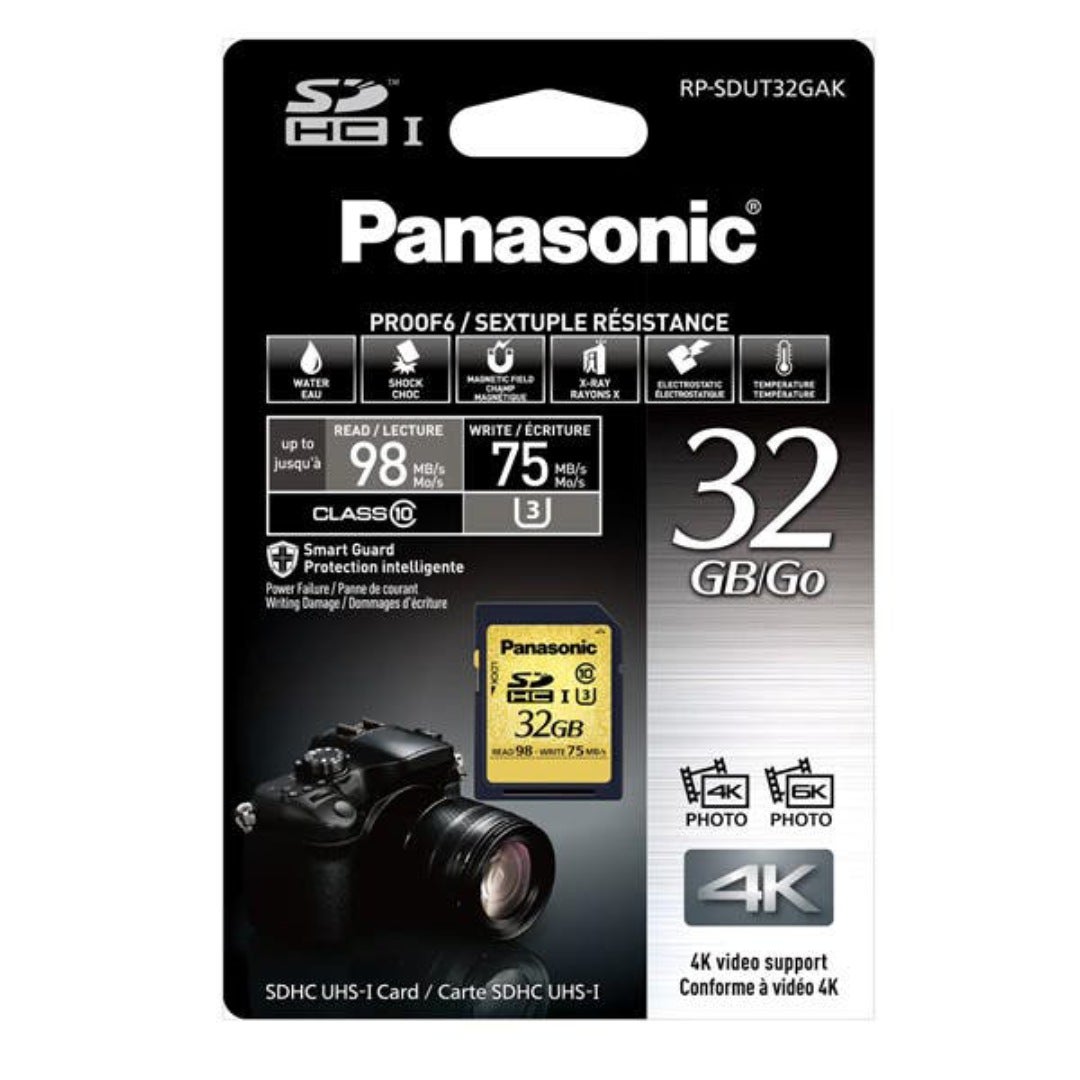 Panasonic Class 10 UHS1 U3 memory card