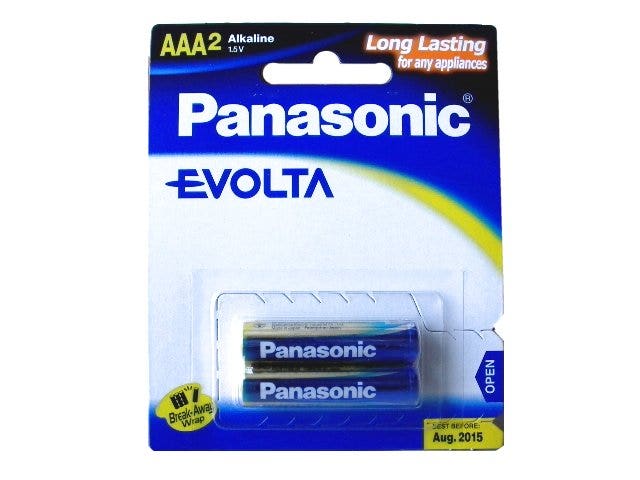 Panasonic Evolta AAA 2 pack premium alkaline battery