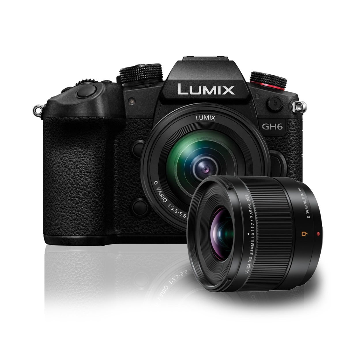 Panasonic GH6 mirrorless camera body with Lumix 12-60mm lens