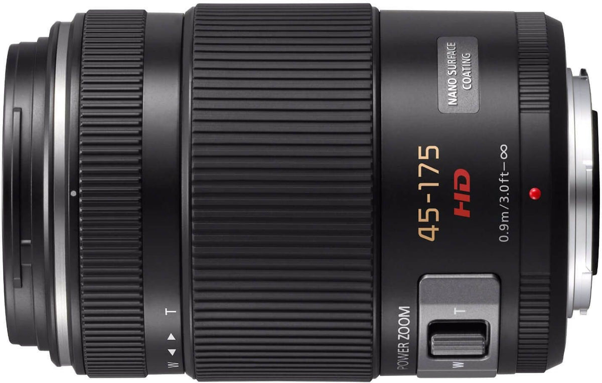 Panasonic Lumix G X Vario 45-175mm f/4-5.6 ASPH Power Zoom Black lens