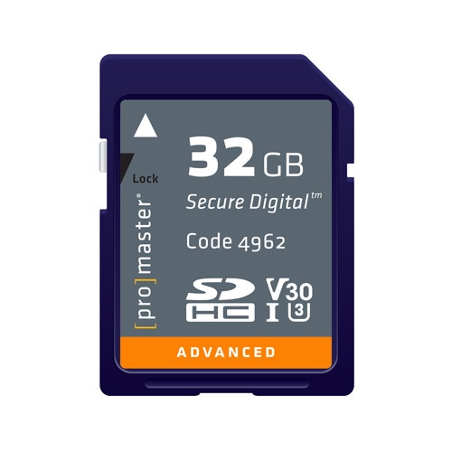 ProMaster SDHC Advanced 32GB 633x 95MB/s UHS-I U3 V30 memory card