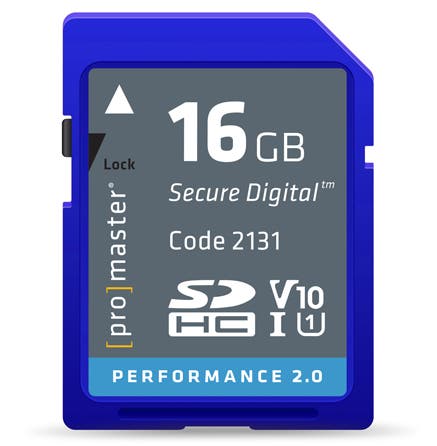 ProMaster SDHC Performance 16GB V10 memory card