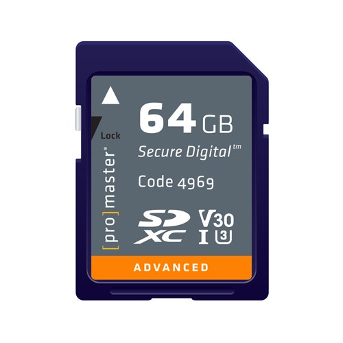 ProMaster SDXC Advanced 64GB 633x 95MB/s UHS-I U3 V30 memory card