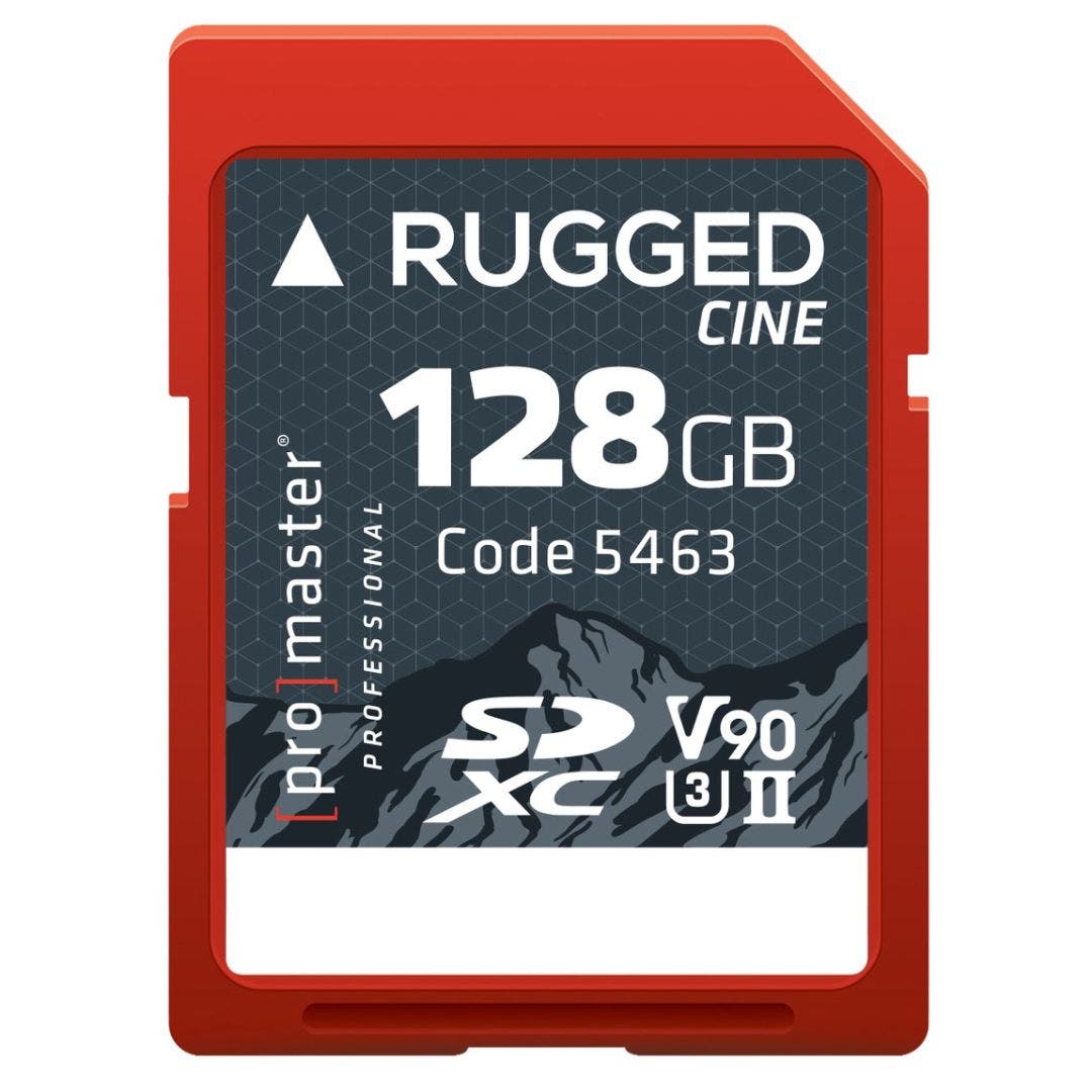 ProMaster SDXC Rugged CINE 128GB 300MB/s UHS-II U3 V90 memory card