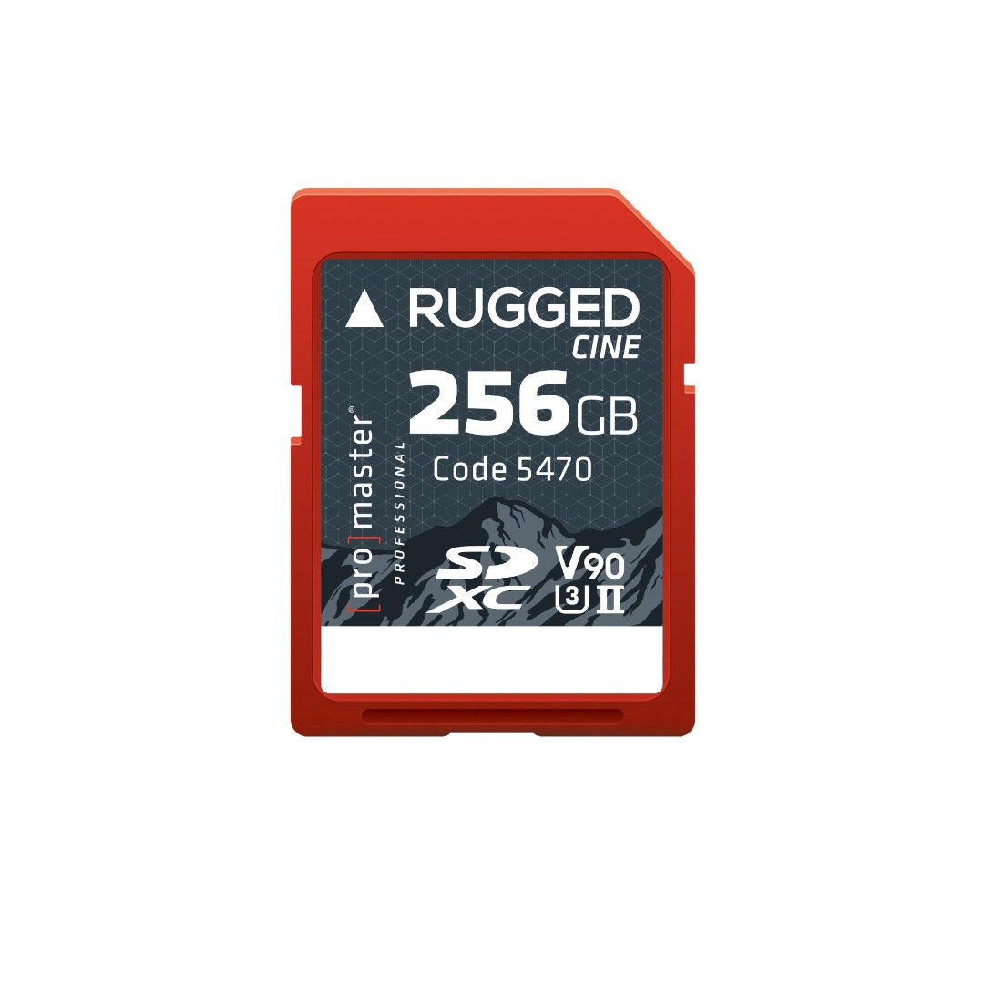 ProMaster SDXC Rugged CINE 256GB 300 MB/s UHS-II U3 V90 memory card