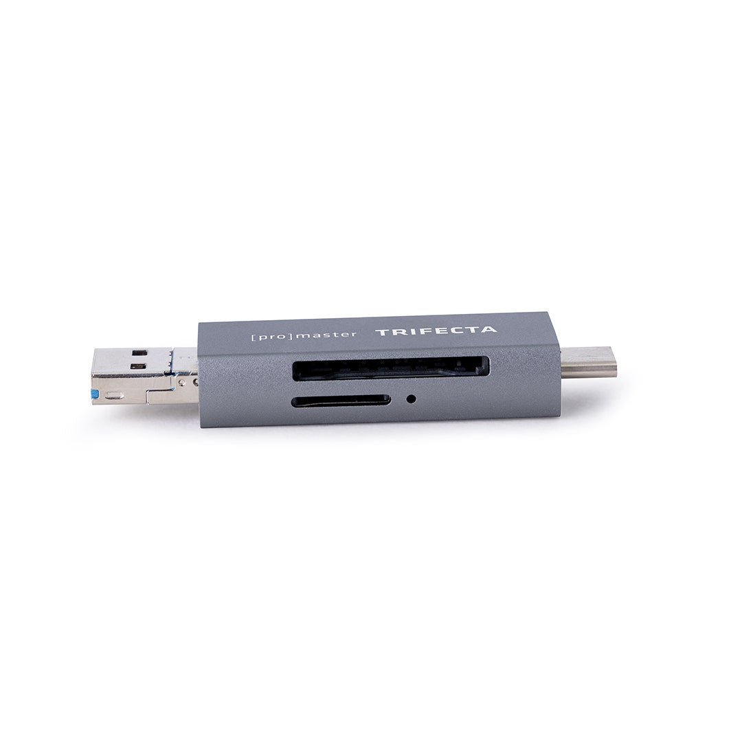 ProMaster Trifecta UHS-I Card SD & Micro SD Card Reader USB-A, USB-C, & USB Micro B - additional product view