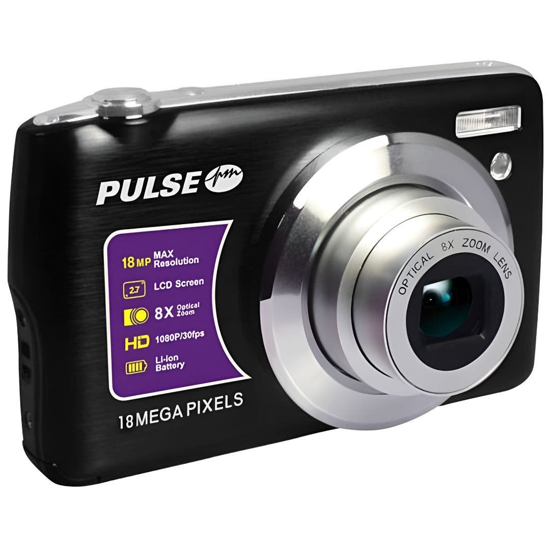 PULSE 18MP 8x Optical Zoom Camera Black with Charger and Extra Battery - additional product view