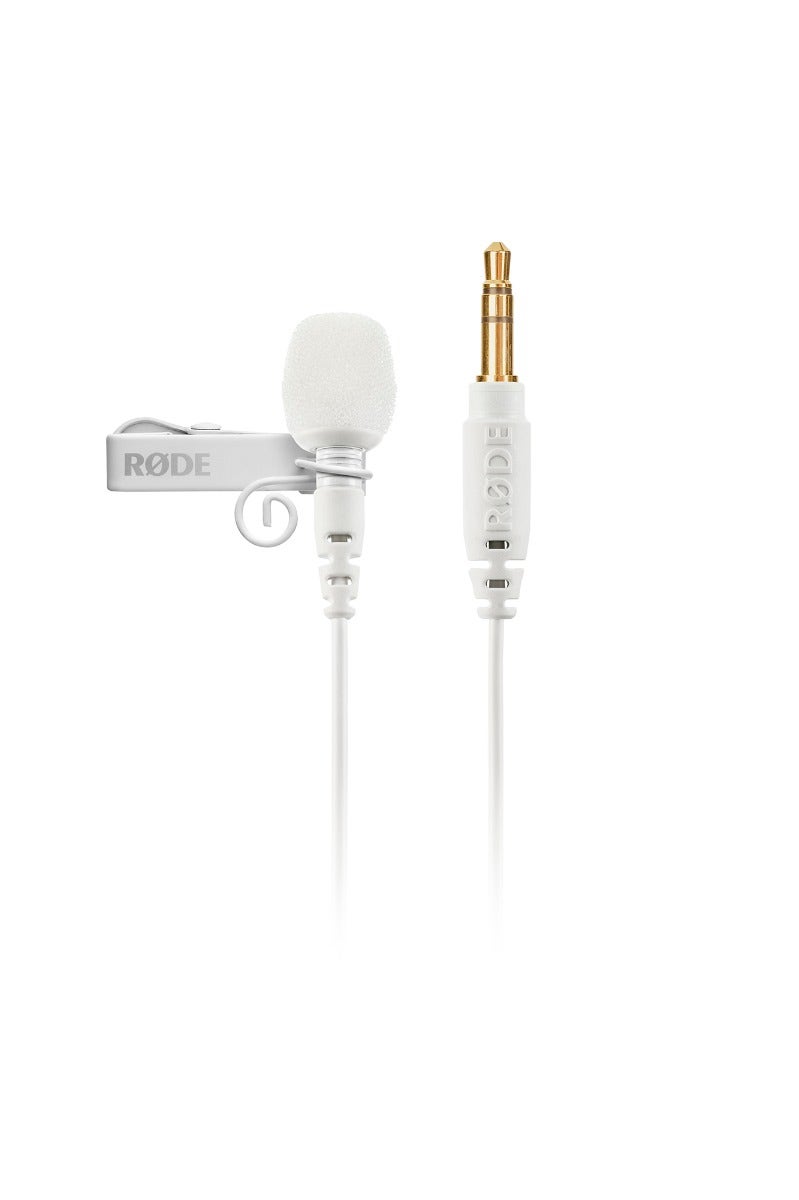 Rode Lavalier GO broadcast-grade microphone in white