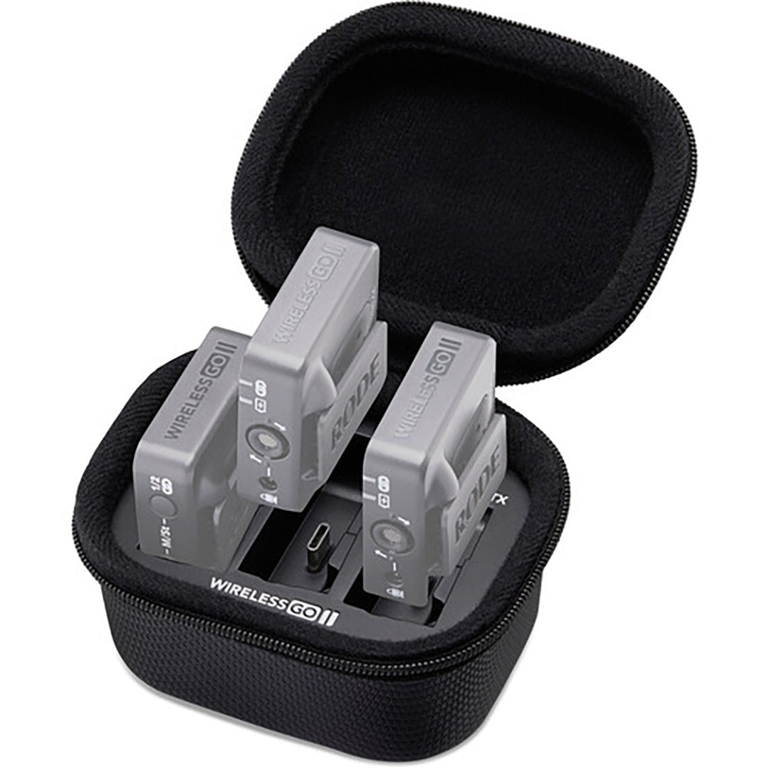 Rode Wireless GO II TX Transmitter w/ Charging case and Interview go - additional product view