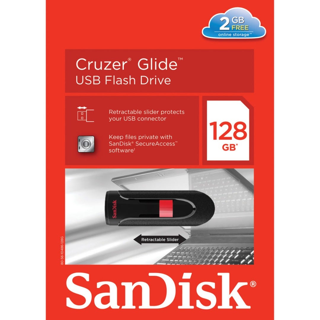 SanDisk Cruzer Glide USB 2.0 - 128GB Flash Drive (CZ60) - additional product view