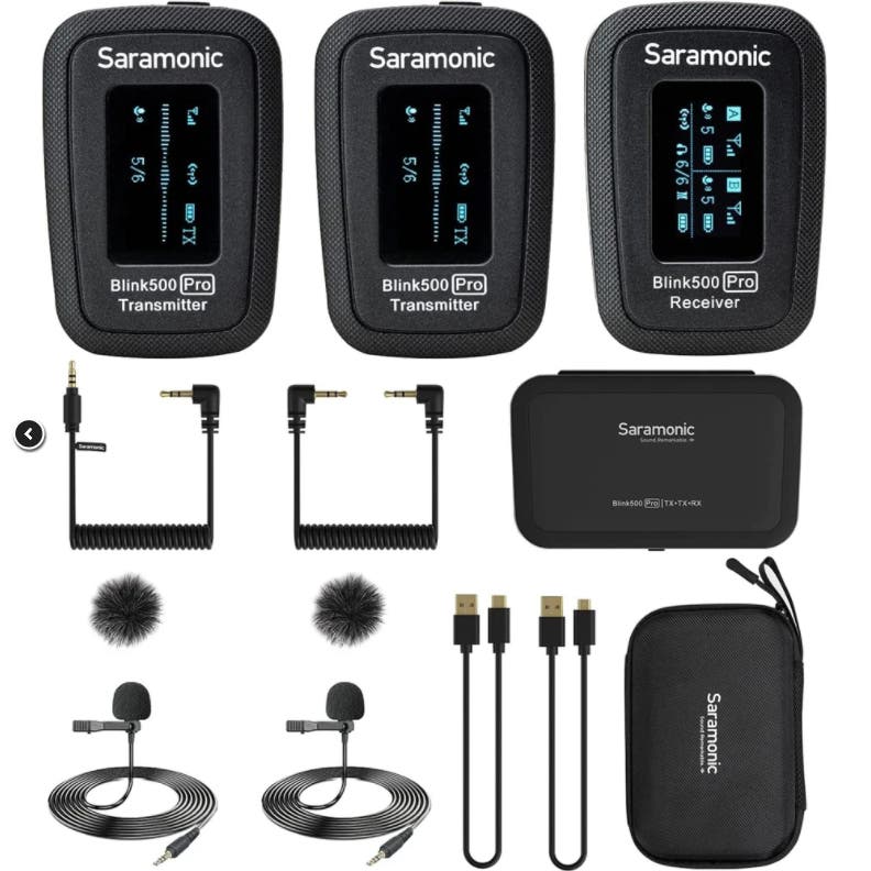Saramonic Blink 500 Pro B2 2-Person Wireless Omni Lav Microphone System in black
