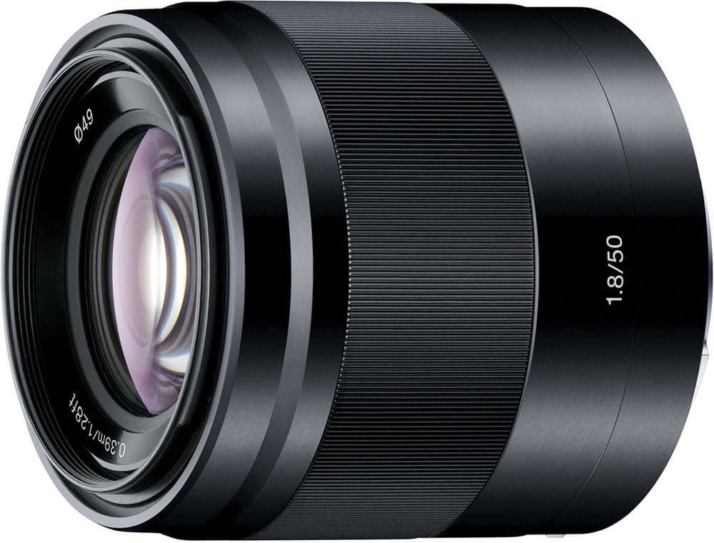 Sony E 50mm f/1.8 Black OSS Portrait Lens, E Mount
